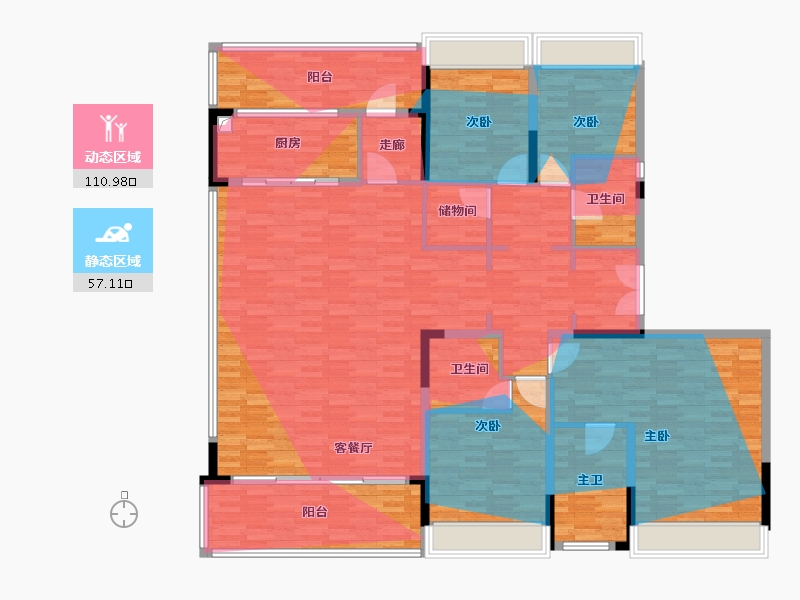 江苏省-常州市-中吴江南春-187.96-户型库-动静分区