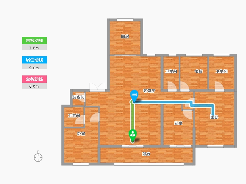 浙江省-宁波市-保利明湖金茂府-152.20-户型库-动静线