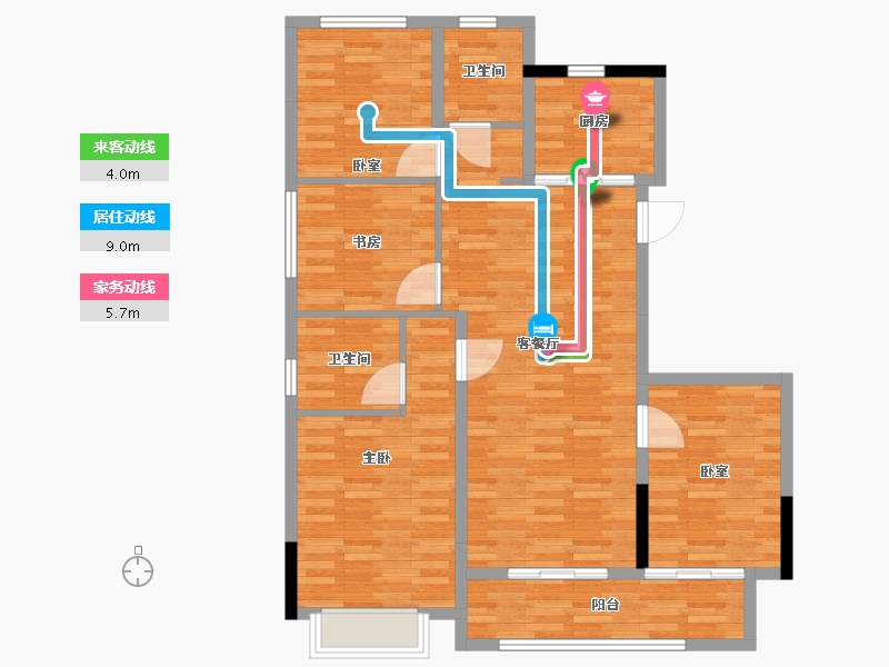 浙江省-金华市-婺城城投文晖雅居-101.63-户型库-动静线