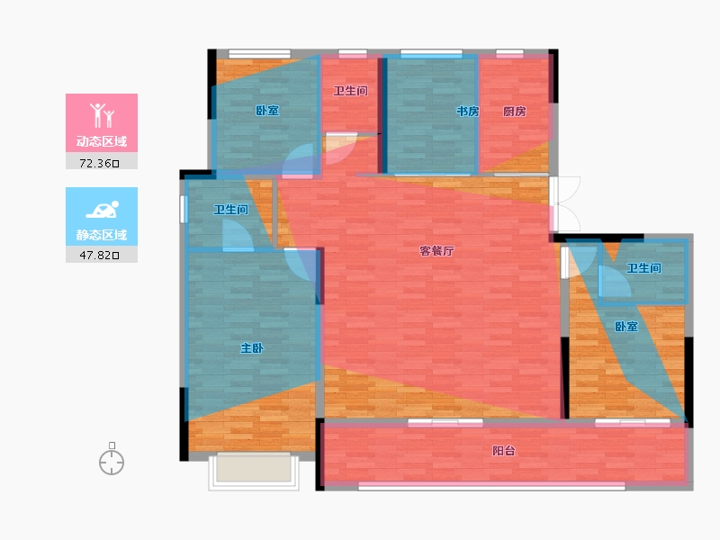 河南省-洛阳市-格润华府-134.71-户型库-动静分区