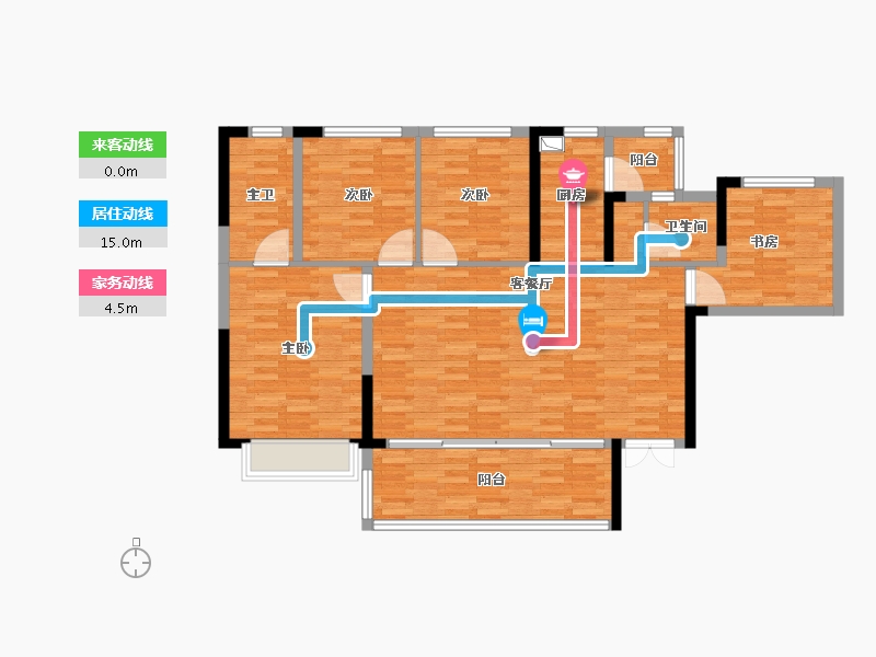 四川省-成都市-上林熙锦府-109.75-户型库-动静线