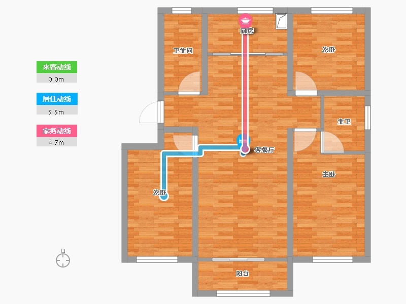 河北省-保定市-枫林雅苑-88.90-户型库-动静线