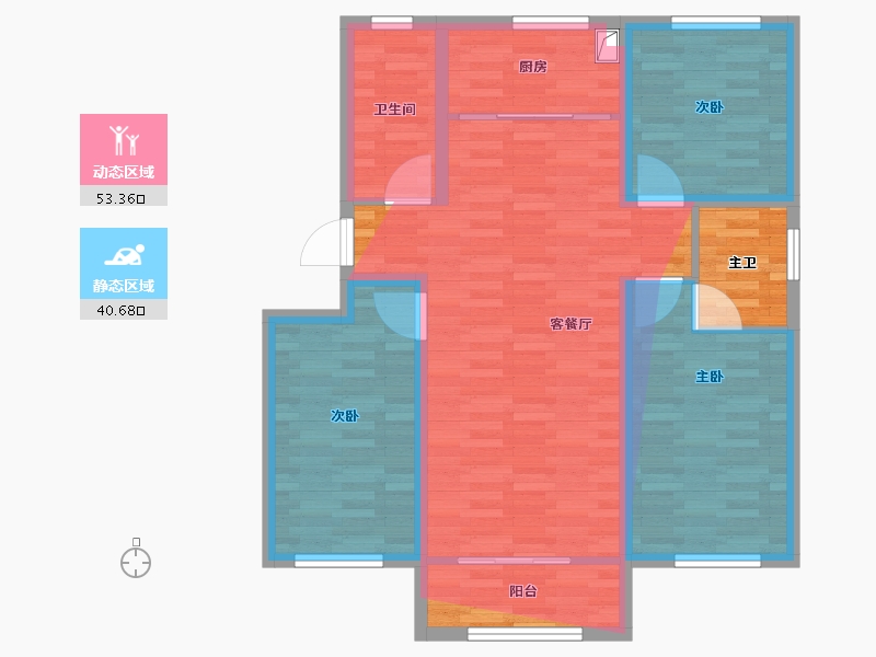 河北省-保定市-枫林雅苑-88.90-户型库-动静分区