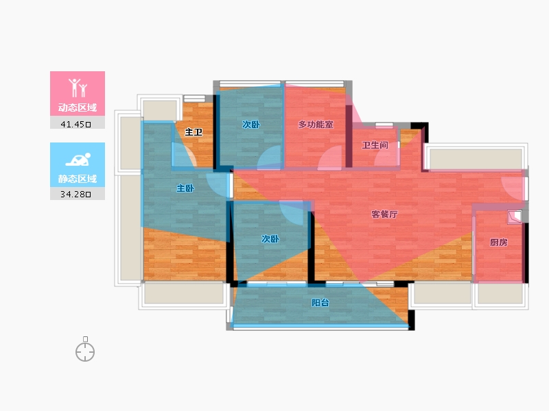 广东省-深圳市-中建·观玥-86.82-户型库-动静分区