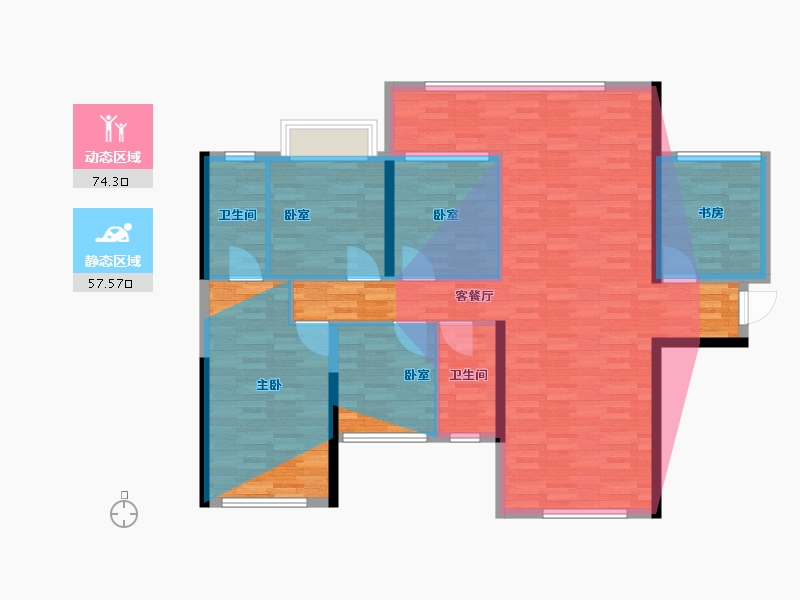 广西壮族自治区-南宁市-交投和顺青云台-119.16-户型库-动静分区