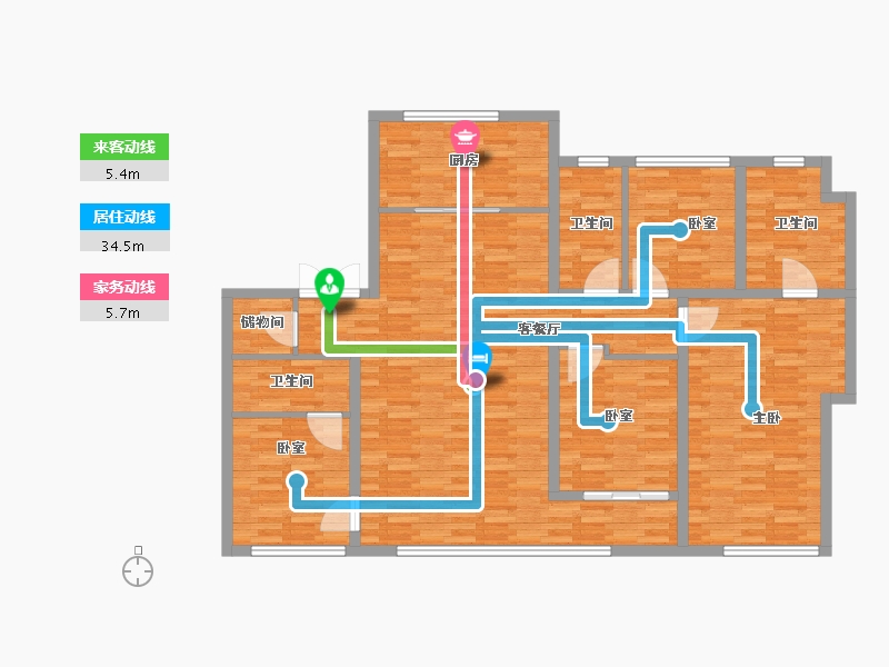 山东省-济南市-济南凤栖和鸣-131.34-户型库-动静线