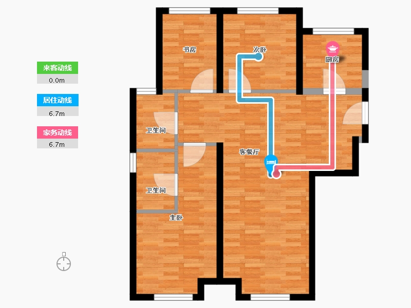 陕西省-西安市-绿城秋月苑-79.90-户型库-动静线