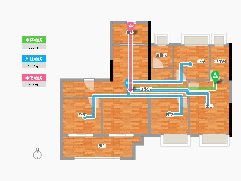 福建省-福州市-榕发揽湖-109.00-户型库-动静线