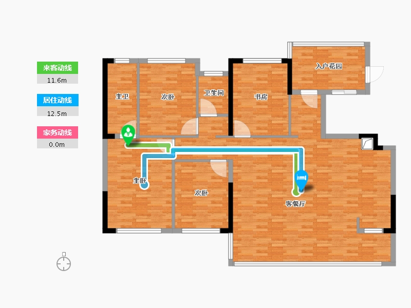 四川省-成都市-宇新华樾府-101.60-户型库-动静线