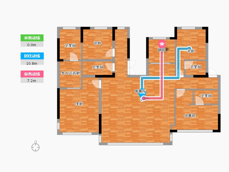 江苏省-苏州市-金鸡湖畔瑞园-176.00-户型库-动静线