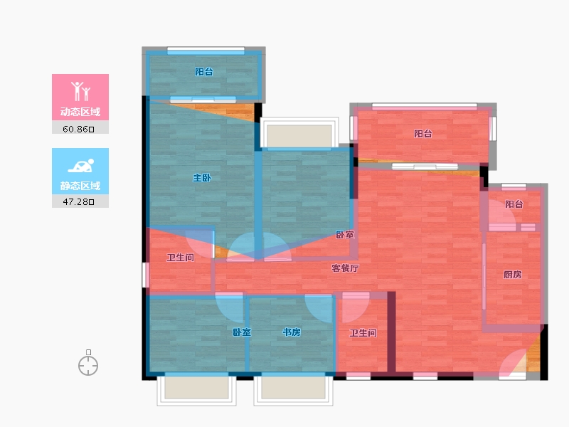 四川省-攀枝花市-鑫洋天御城二期-100.00-户型库-动静分区