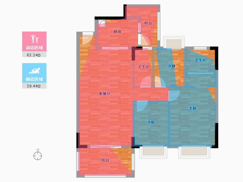 广东省-阳江市-锦绣江南-90.56-户型库-动静分区