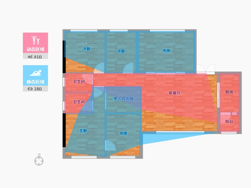 浙江省-杭州市-国瑞浩月府-101.60-户型库-动静分区