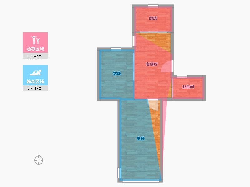 上海-上海市-绿川小区西区-50.00-户型库-动静分区