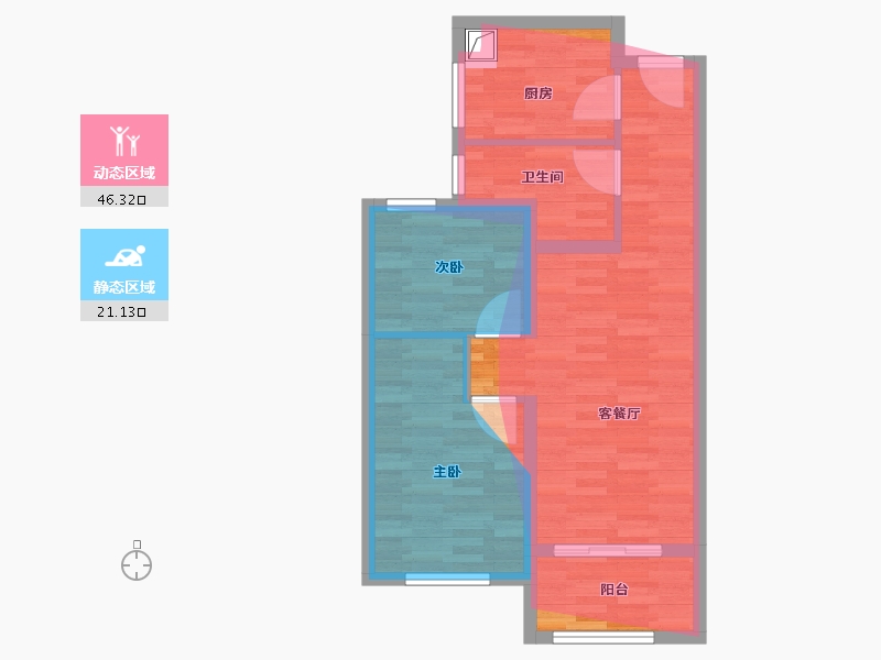 上海-上海市-盘古箐峰华庭-60.00-户型库-动静分区