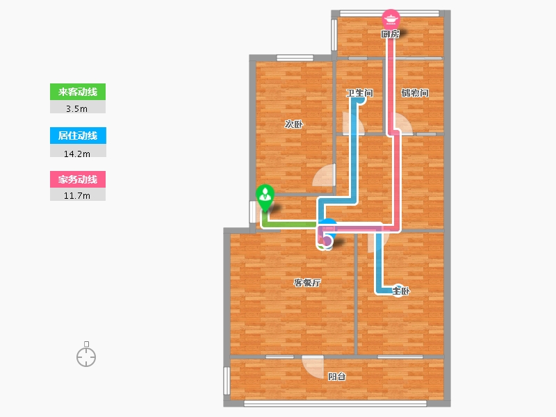 河北省-石家庄市-交通厅宿舍(工农路)-110.00-户型库-动静线