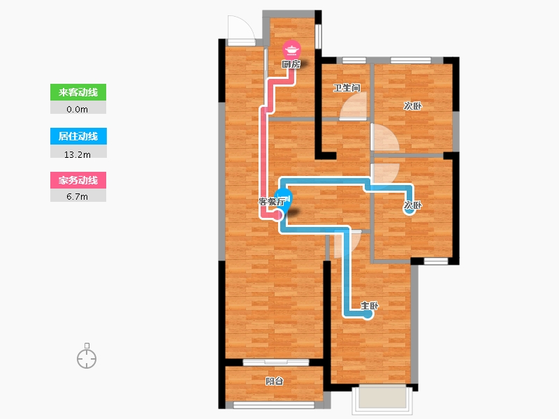 湖北省-武汉市-纽宾凯汉city云座-88.00-户型库-动静线