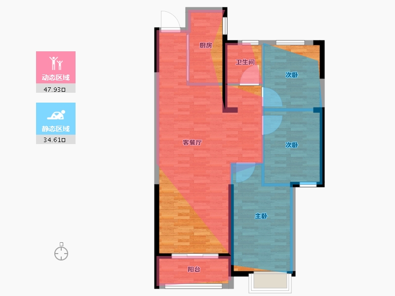 湖北省-武汉市-纽宾凯汉city云座-88.00-户型库-动静分区