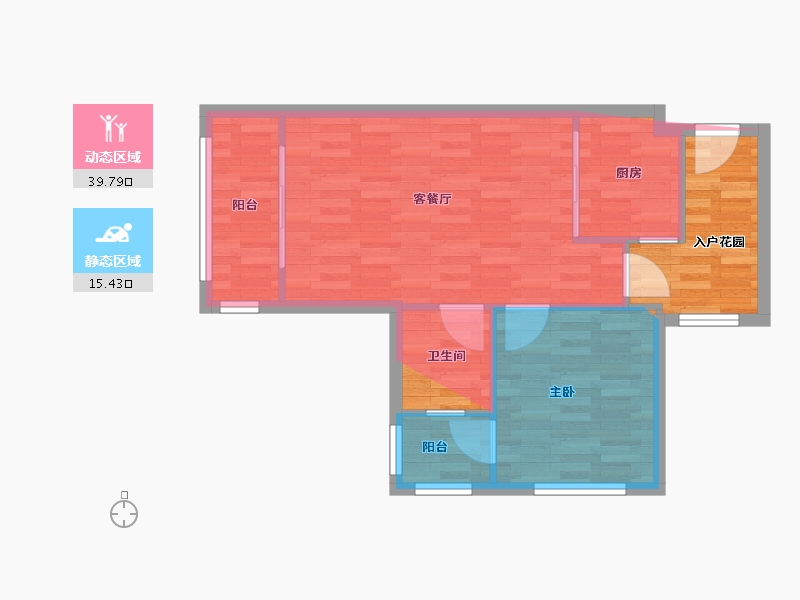 贵州省-贵阳市-恒大帝景-55.00-户型库-动静分区