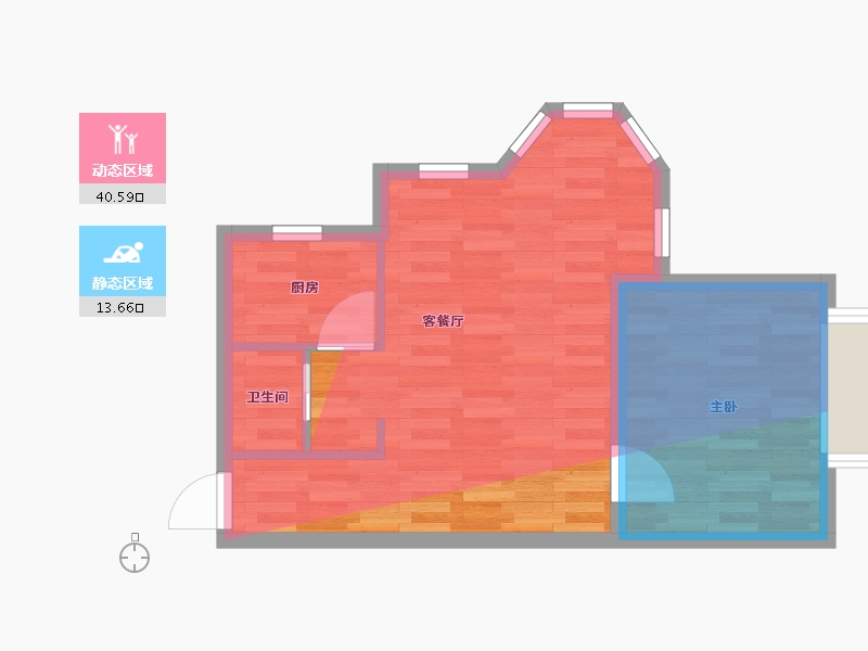 湖南省-长沙市-鑫天鑫城-50.18-户型库-动静分区