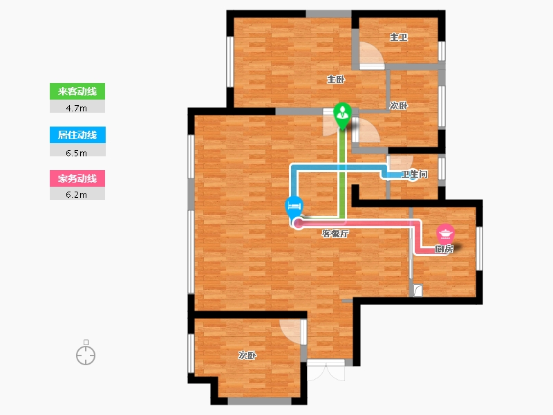 宁夏回族自治区-银川市-吉泰云锦东方-110.00-户型库-动静线