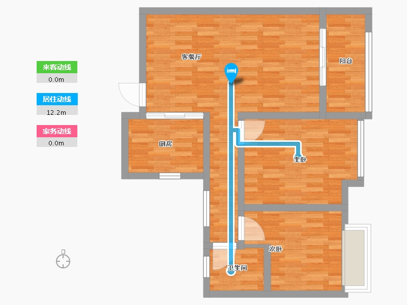 安徽省-滁州市-安徽建工南扬郡安置房小区项目-67.17-户型库-动静线