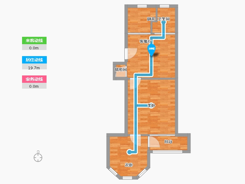 北京-北京市-双榆树北里-45.84-户型库-动静线