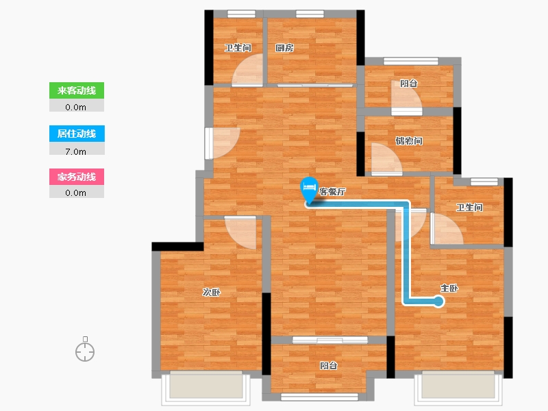 江苏省-无锡市-逸品景苑-90.00-户型库-动静线