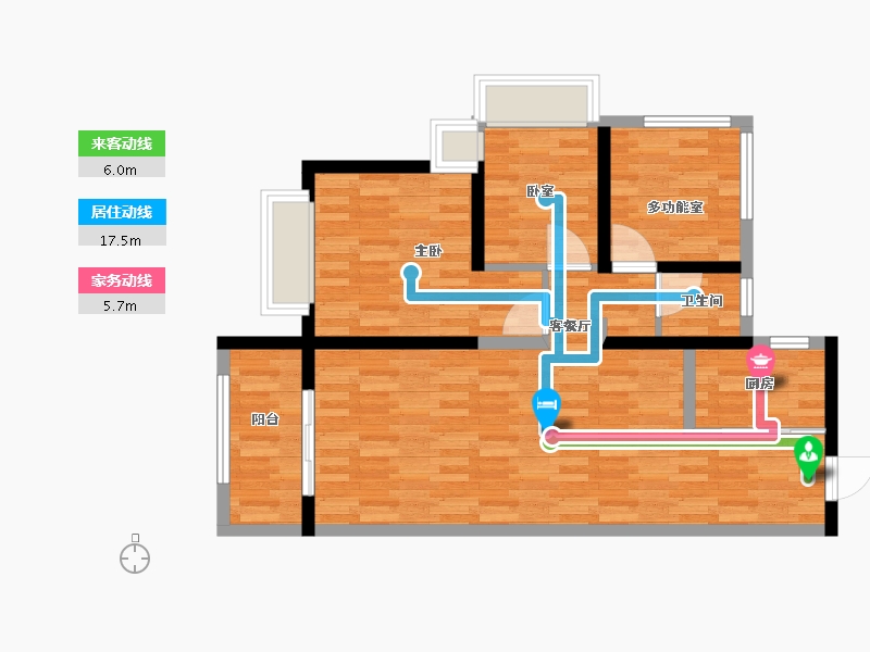 广东省-惠州市-碧桂園十里銀灘維港灣-71.15-户型库-动静线