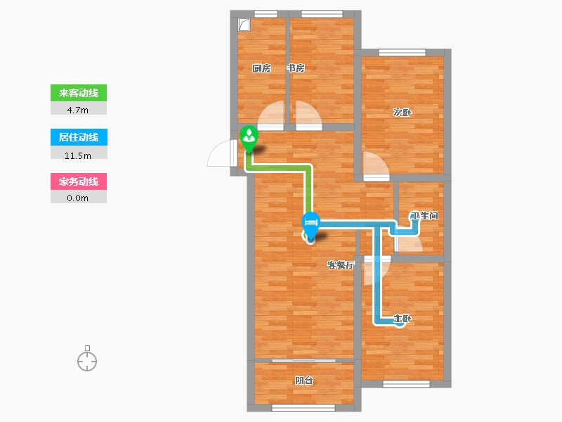 河北省-秦皇岛市-在水一方-85.44-户型库-动静线