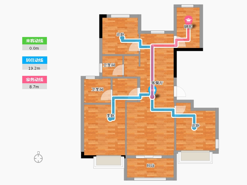 浙江省-杭州市-贝利栖溪公馆-120.00-户型库-动静线