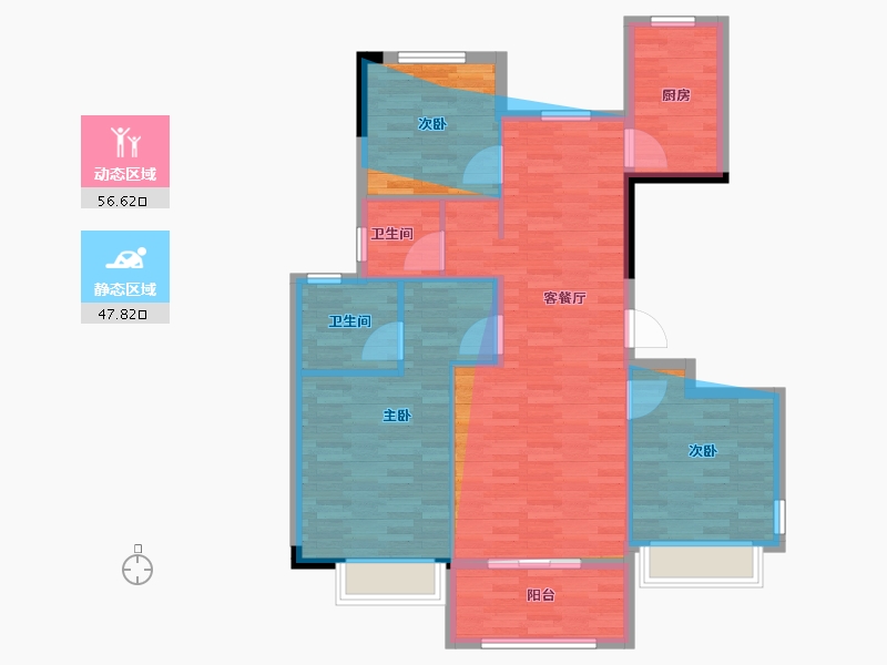 浙江省-杭州市-贝利栖溪公馆-120.00-户型库-动静分区