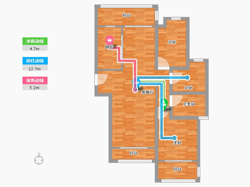 河北省-衡水市-盛世桃城-96.00-户型库-动静线