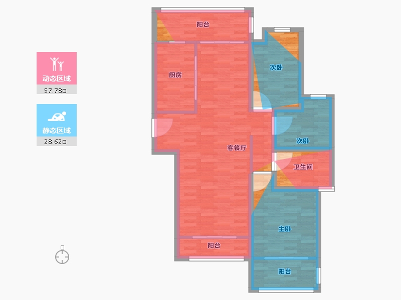 河北省-衡水市-盛世桃城-96.00-户型库-动静分区