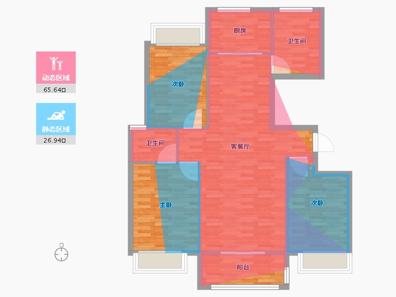 河南省-信阳市-唐家湾-101.29-户型库-动静分区