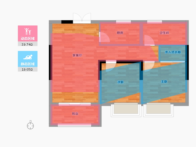 江苏省-宿迁市-泰山花苑-64.00-户型库-动静分区