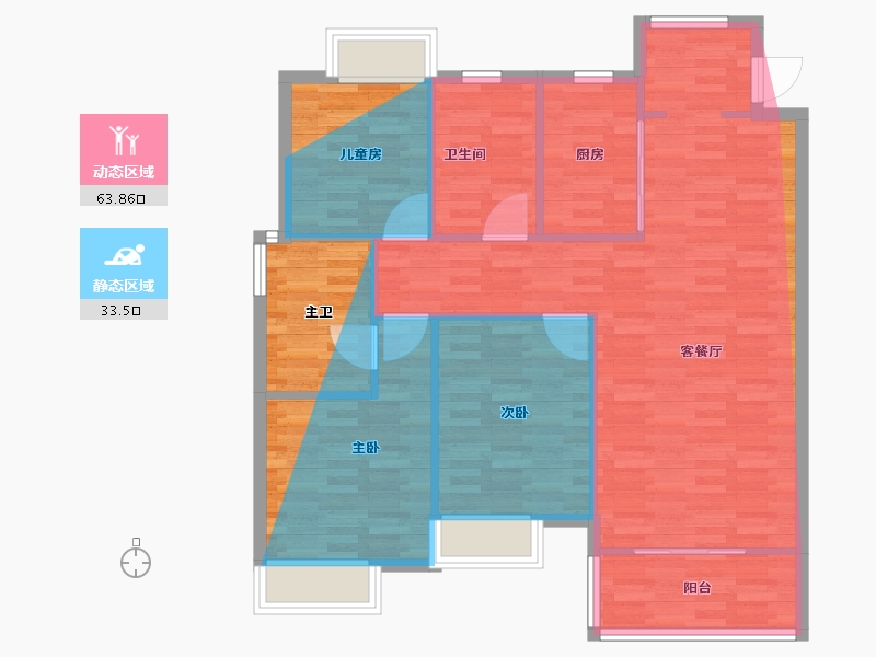 山西省-临汾市-水云间-114.55-户型库-动静分区