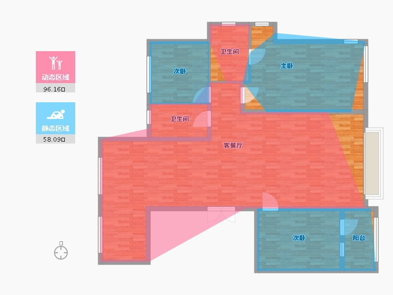 辽宁省-丹东市-永同昌·滨江壹号-120.00-户型库-动静分区