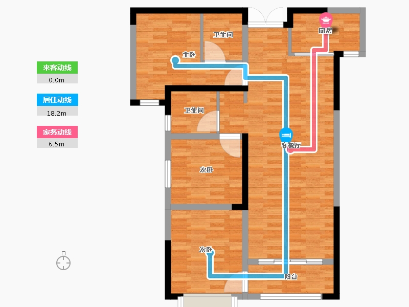 甘肃省-陇南市-德天家园-116.00-户型库-动静线