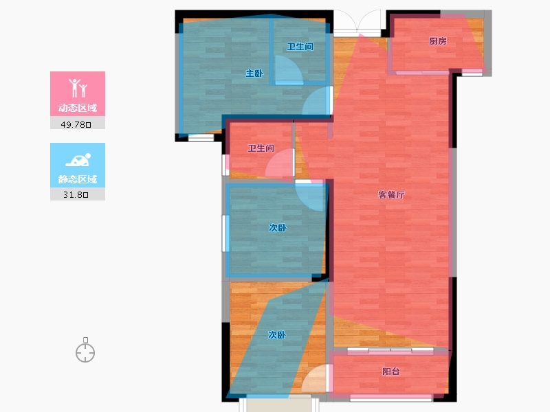 甘肃省-陇南市-德天家园-116.00-户型库-动静分区