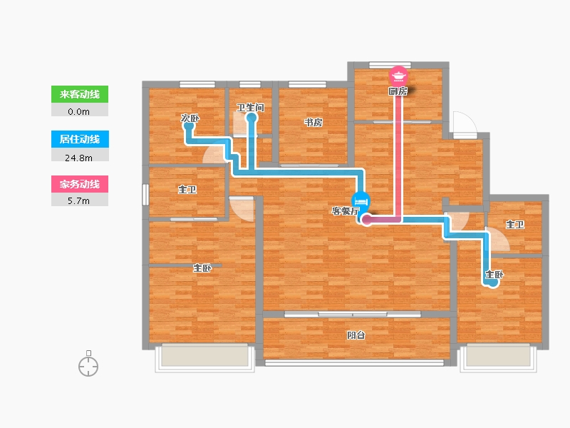 浙江省-杭州市-悦著云轩-141.80-户型库-动静线