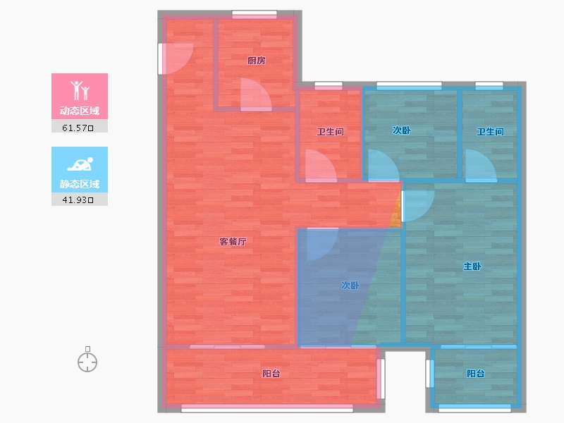 河南省-郑州市-大正·水晶森林-88.00-户型库-动静分区