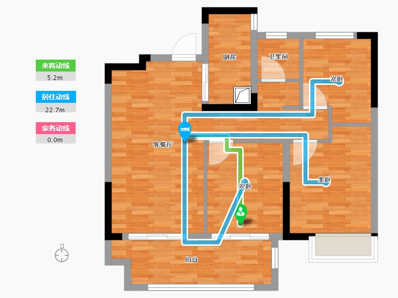 四川省-成都市-中信城·左岸-78.40-户型库-动静线