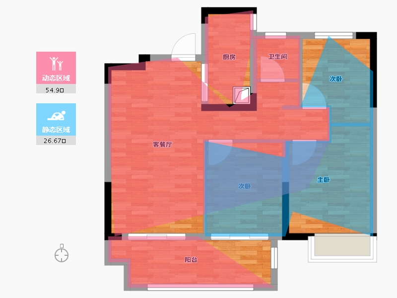 四川省-成都市-中信城·左岸-78.40-户型库-动静分区