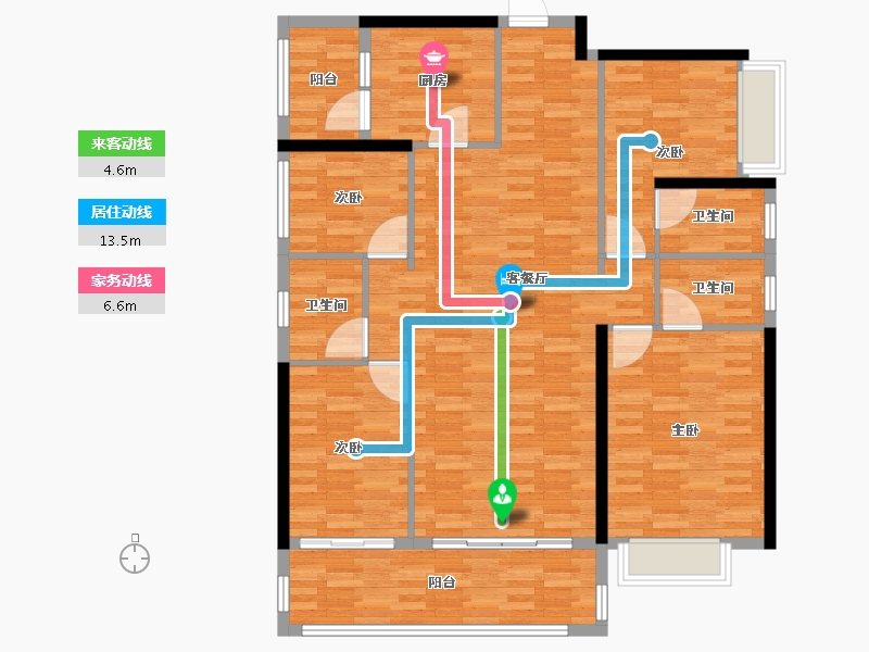 广东省-汕尾市-正升公馆-132.00-户型库-动静线