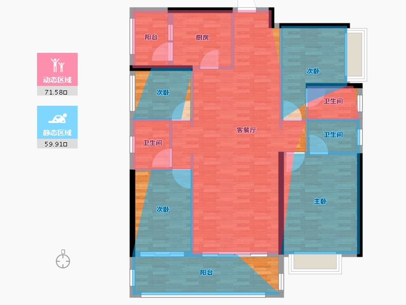 广东省-汕尾市-正升公馆-132.00-户型库-动静分区