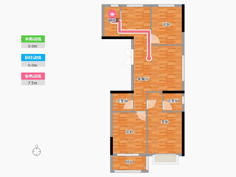 浙江省-温州市-楠盛悦府-100.48-户型库-动静线