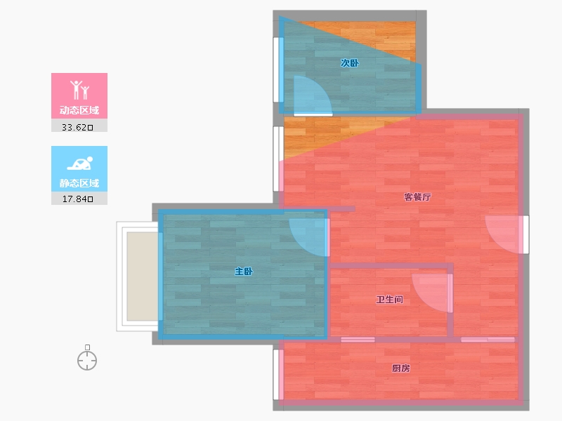 四川省-成都市-天泉酒店公寓小区-47.99-户型库-动静分区