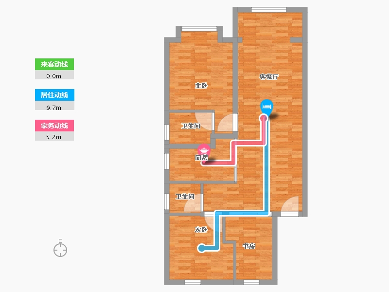 湖北省-武汉市-国汇雅苑-95.00-户型库-动静线