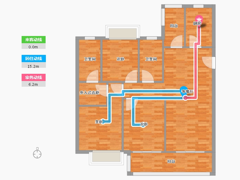 江苏省-无锡市-融创朗山-106.40-户型库-动静线